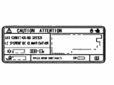 Lexus 88723-50390 Label, Cooler SERVIC