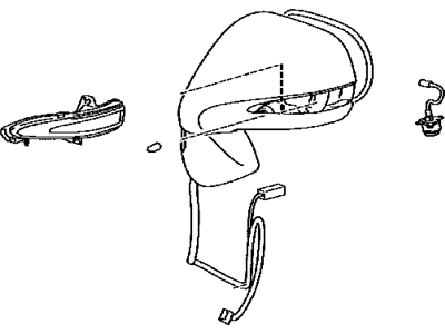 Lexus 87940-0E110-C0 Mirror Assembly, Outer Rear