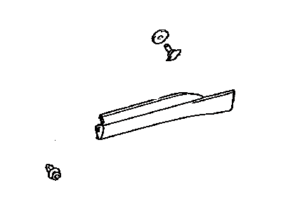 Lexus 75076-48040 Moulding Sub-Assy, Rear Door, Outside LH