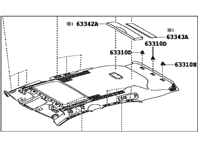 Lexus 63310-0E400-B0 Headlining Assy, Roof