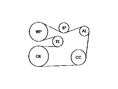 Lexus 90916-A2019 Fan & Alternator V Belt