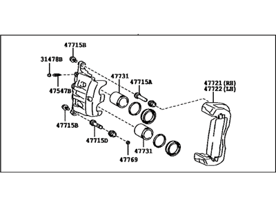 Lexus RX350 Brake Caliper - 47730-0E031