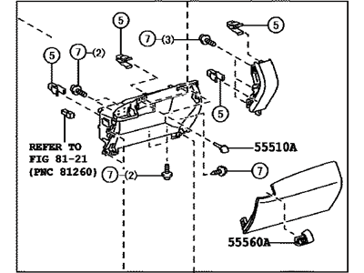 Lexus RX350 Glove Box - 55550-0E010-A0