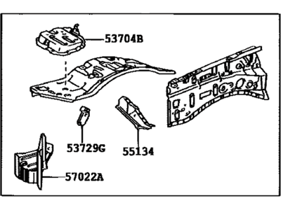 Lexus 53702-6A133 Apron Sub-Assy, Front Fender, LH