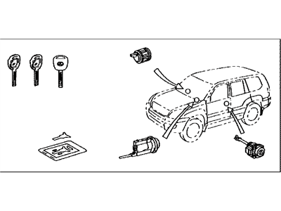 Lexus 69005-6C141 Cylinder & Key Set