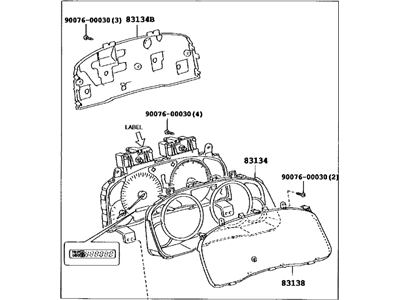 Lexus 83800-60A00 Meter Assy, Combination