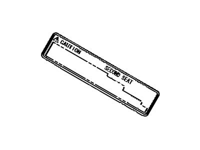 Lexus 74543-60310 Label, Rear Seat Information