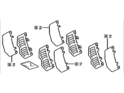 Lexus 04945-35080 Shim Kit, Anti Squeal, Front