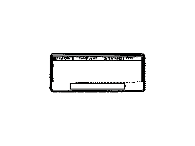 Lexus 74542-60030 Plate, Rear Window Mark