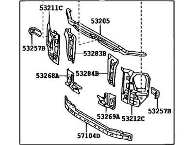 2009 Lexus GX470 Radiator Support - 53201-60104