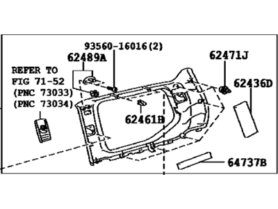 Lexus 62470-60430-B0 Garnish, Roof Side, Inner RH