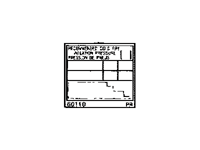 Lexus 42661-60201 Label, Tire Pressure Information