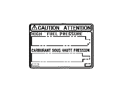 Lexus 11293-31120 Label, Engine Caution