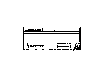 Lexus 11298-38430 Label, Emission Control