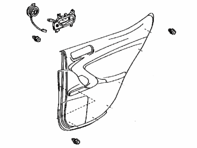 Lexus 67630-53220-C0 Board Sub-Assy, Rear Door Trim, RH