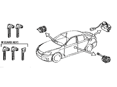 2012 Lexus IS F Door Lock Cylinder - 69005-53330