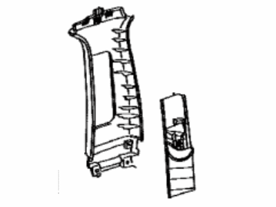 Lexus 62412-53060-C1 Garnish, Center Pillar, LH