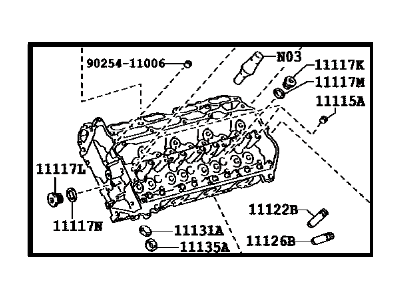 2016 Lexus LS600hL Cylinder Head - 11102-39188