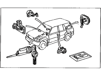 1997 Lexus LX450 Door Lock Cylinder - 69005-6A280