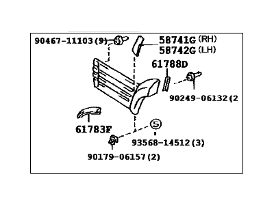 1997 Lexus LX450 Door Moldings - 75076-60020-D0