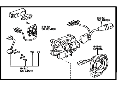 Lexus 84310-6A260 Switch Assy, Turn Signal