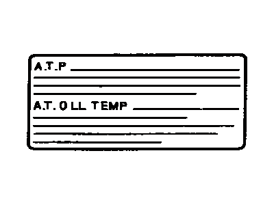 Lexus 35519-60070 Plate, Automatic Transmission Caution