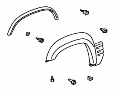 Lexus 75086-60020-D0 Extension Sub-Assy, Front Wheel Opening, LH