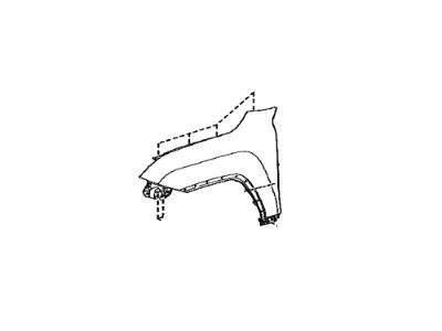 Lexus 53801-60E80 FENDER SUB-ASSY, FR