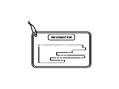 Lexus 11294-28010 Label, Leak Detection Pump Information