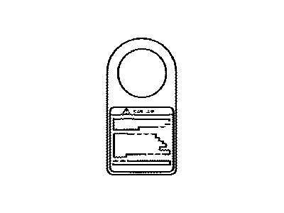 Lexus 74572-48010 Label, Fuel Inlet Operational Information