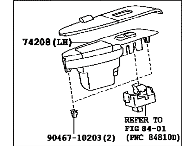 Lexus 74280-50090-B0 Panel Assy, Rear Door Armrest Base, LH