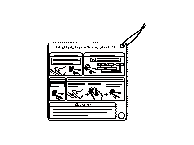 Lexus 89616-30130 Label, Push Start Information
