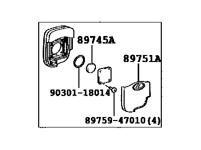 Lexus 89904-50G70 Electrical Key Transmitter Sub-Assembly