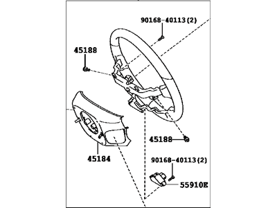 Lexus 45100-50250-E0 Steering Wheel Assembly