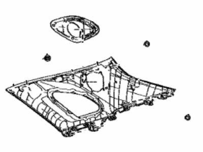 Lexus 62480-48130-A0 GARNISH Assembly, Roof Side