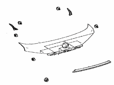 Lexus 76801-48440-E2 GARNISH Sub-Assembly, Ba