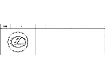 Lexus 42603-24360 Ornament Sub-Assy, Wheel Hub