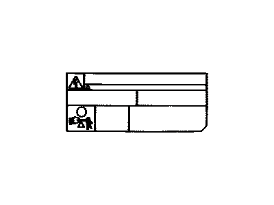 Lexus 74533-50010 Label, Headlamp Voltage Caution