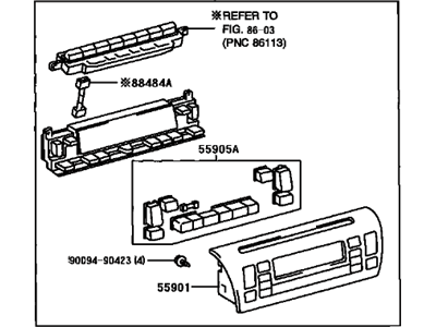 Lexus 55902-24100 Panel Sub-Assy, Air Conditioner