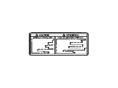 Lexus 42668-24060 Label, Compact Spare