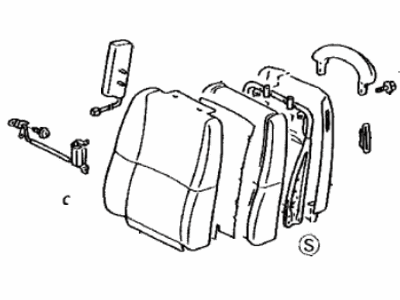 Lexus 71430-24620-C1 Back Assy, Front Seat, RH(For Separate Type)