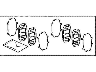 Lexus 04945-30120 Shim Kit, Anti Squeal, Front