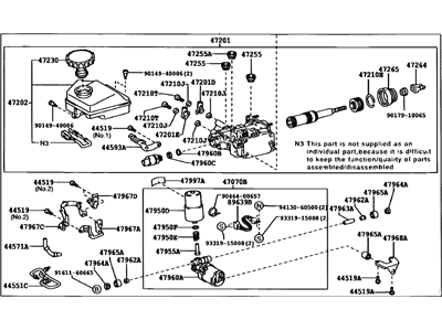 Lexus 47050-24060 Brake Booster Assy, W/Master Cylinder