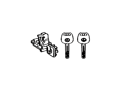 Lexus 69056-24070 Cylinder & Key Set, Glove Compartment Lock