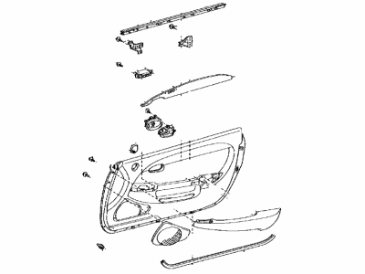 Lexus 67620-24460-A0 Board Sub-Assy, Front Door Trim, LH