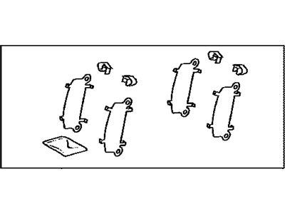 Lexus 04945-33260 Shim Kit, Anti Squeal, Front