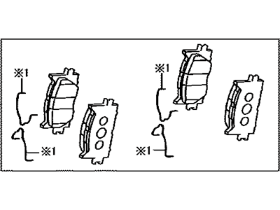 Lexus 04465-06100 Front Disc Brake Pad Kit