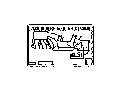 Lexus 17792-31220 Label, Engine Vacuum Hose Information