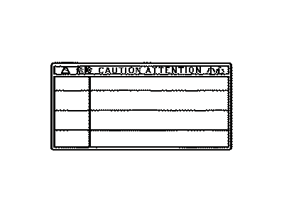 Lexus 16793-28020 Label, Cooling Fan Information