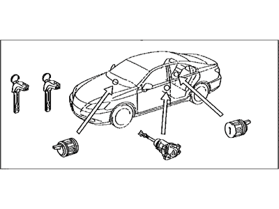 2011 Lexus ES350 Door Lock Cylinder - 69005-33B10